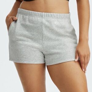 Fabletics Gray Go-To Slim Sweatshort